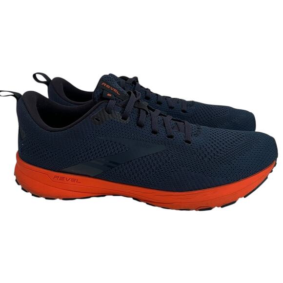 Brooks Revel 5 Running Shoes Blue Orange Men Size 11 - Picture 1 of 14